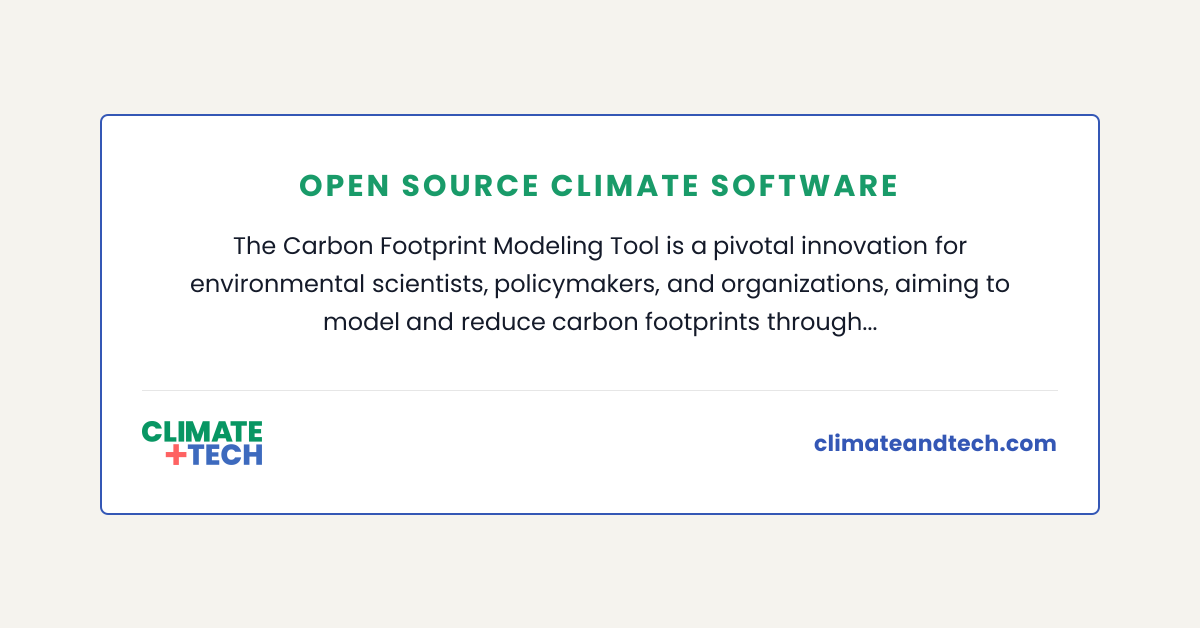 Open Footprint Carbon Footprint Modeling Tool: A Leap in Environmental Data ...