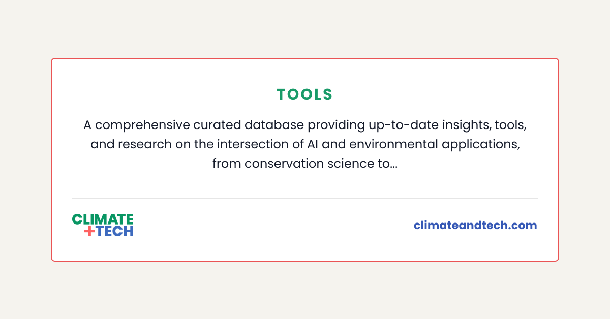 AI & Environment Resource Hub: Curated Database for Sustainable ...